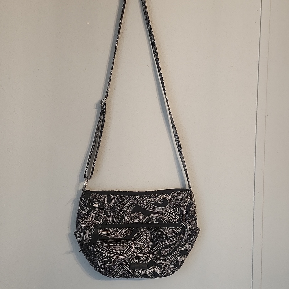 Vera Bradley Stellar Black and White Paisley Crossbody Bag